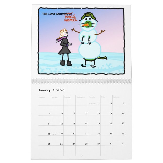 Le calendrier de belette de conserves au vinaigre (Jan 2026)