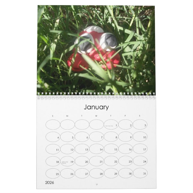 Le calendrier de copain d'argile (Jan 2026)