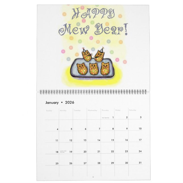 Le calendrier de l'amoureux des chats pour 2011 (Jan 2026)