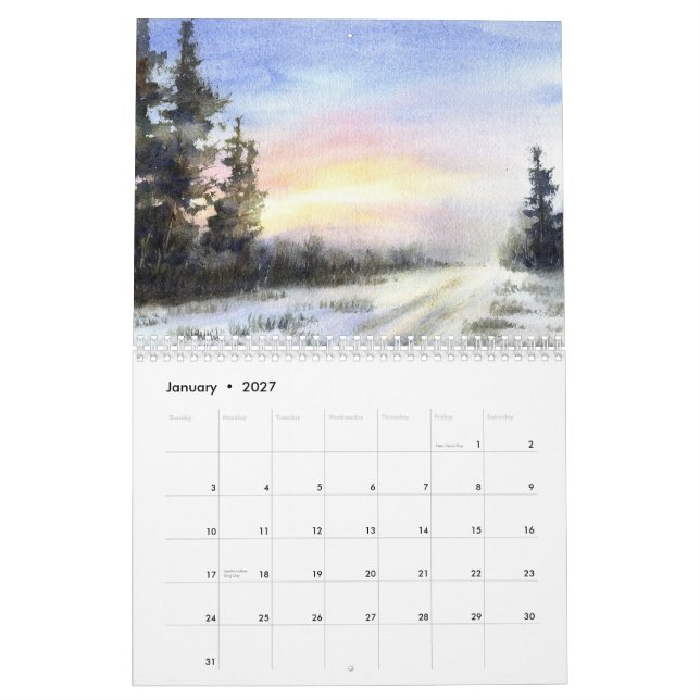 Le calendrier de Lin 2011 (Jan 2027)