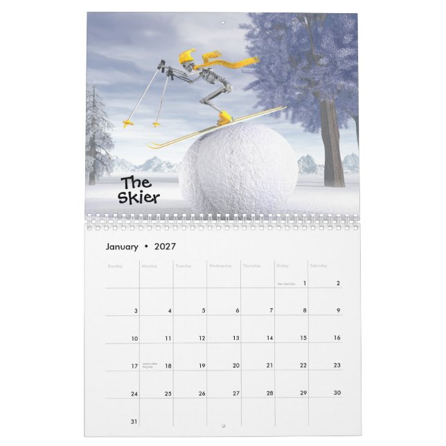 Le calendrier de Skeletonians (Jan 2027)