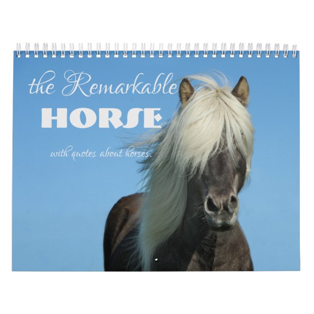 Le calendrier Horse Remarquable avec Citations de  (Protection)