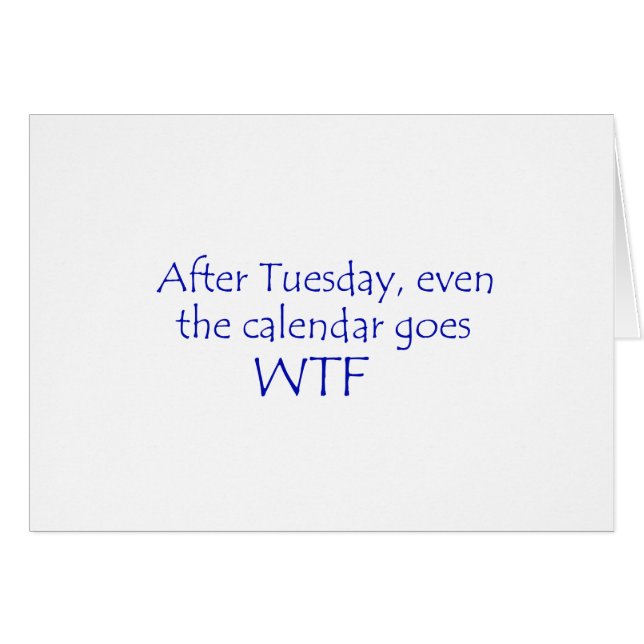 Le calendrier va wtf (Devant horizontal)