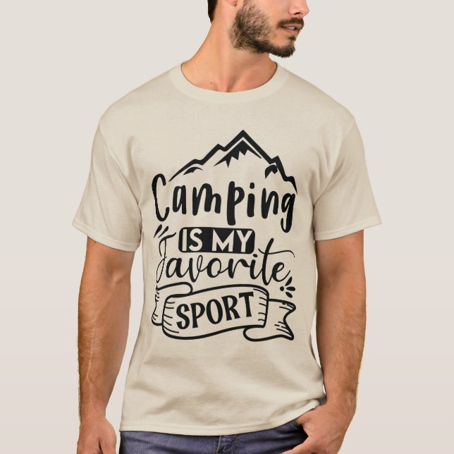 Le Camping Est Mon T-Shirt Sport Préféré (Devant)