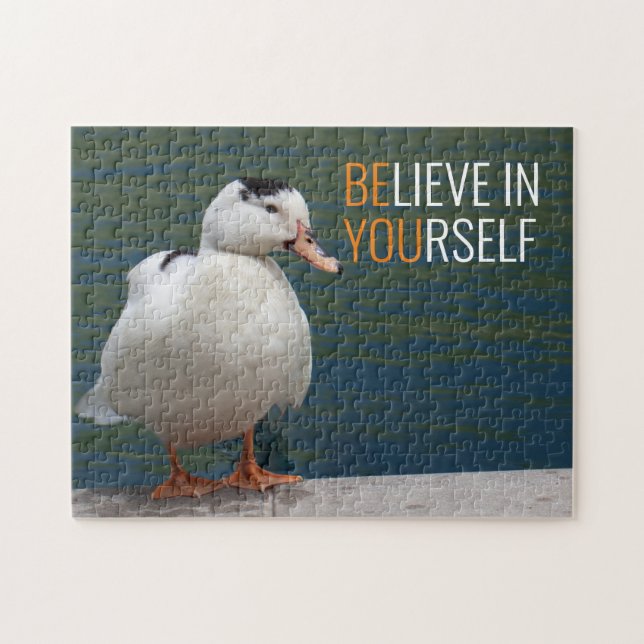 Le canard blanc croire en vous-même puzzle (Horizontal)