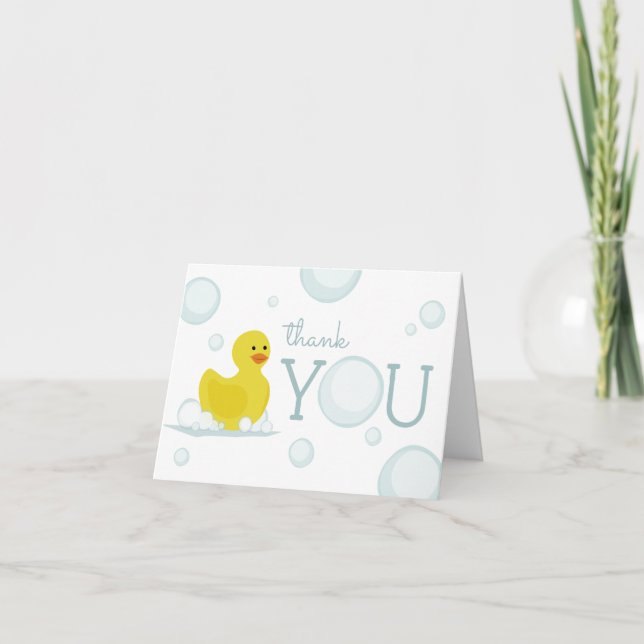 Le canard en caoutchouc bulle le Baby shower Merci (Devant)