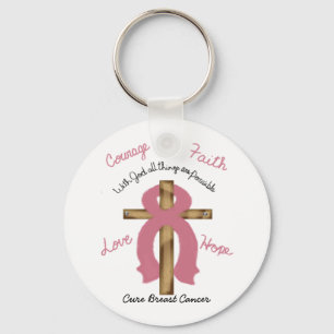 Le cancer du sein avec Dieu tout est porte-clés