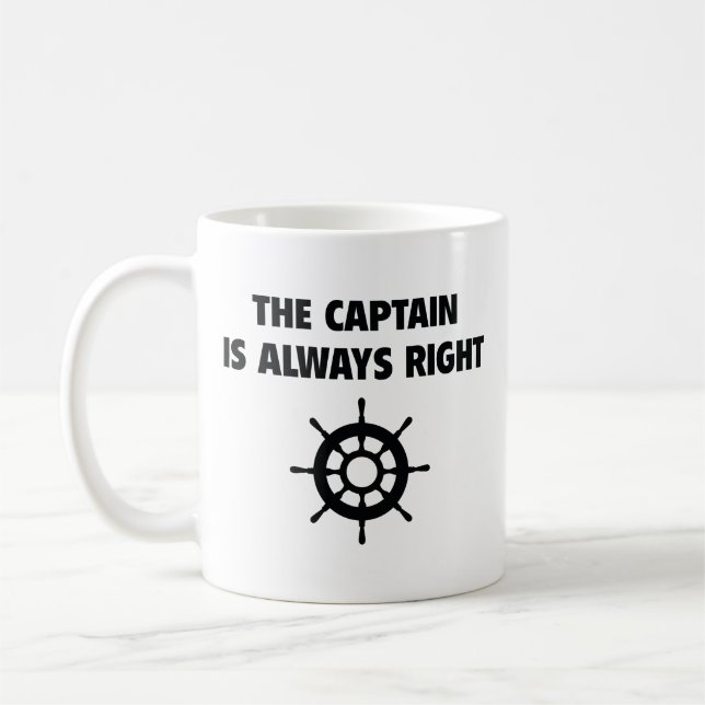 Le Capitaine A Toujours Raison De Café Mug (Gauche)