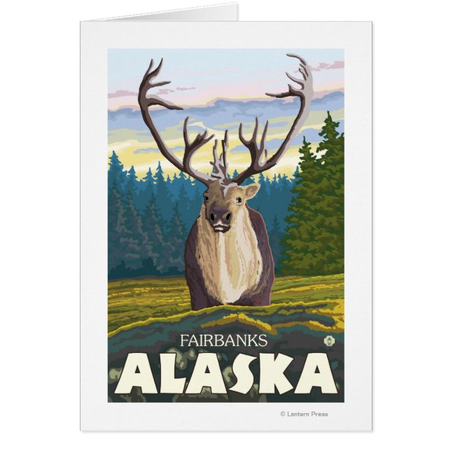 Le caribou dans la nature - Fairbanks, Alaska (Devant)