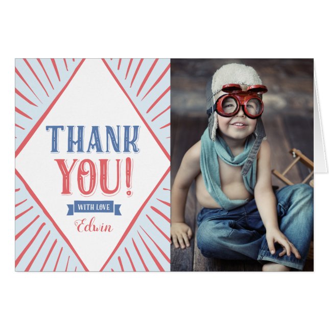 Le carnaval badine le Merci de photo plié (Devant Horizontal)