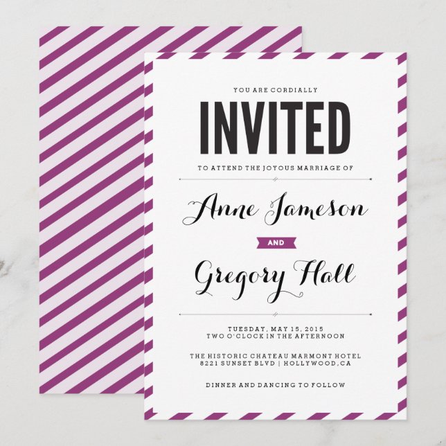 Le carnaval de Violette en Faire-part de mariage m (Devant / Derrière)