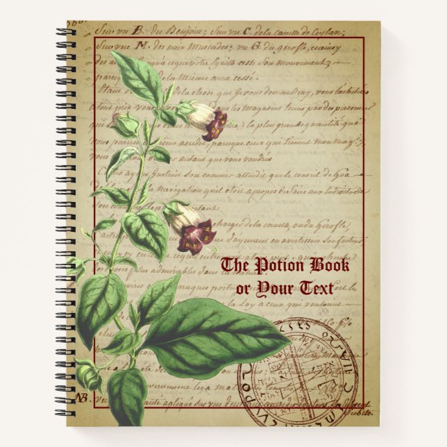 Le Carnet de recettes de potion avec l'ombre de la (Devant)