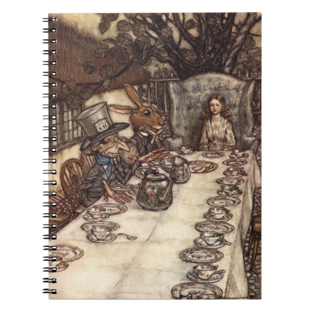 Le carnet fou d'Arthur Rackham de thé de chapelier (Devant)