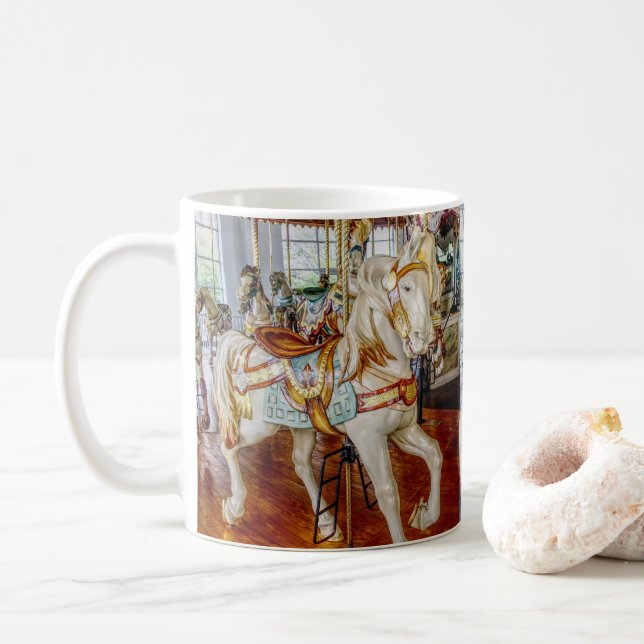 Le carrousel Cheval Café Mug (Avec donut)