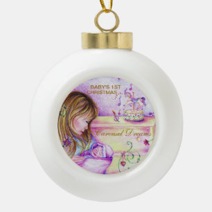 Le carrousel rêve le ęr ornement de Noël du bé