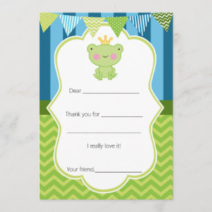 Le carte de remerciements de prince Frog