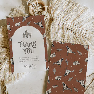 Le Carte de remerciements du Baby shower sauvage d