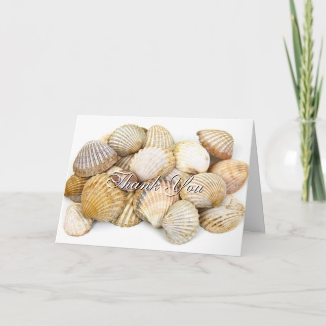 Le Carte de remerciements élégant Sea Shells (Devant)