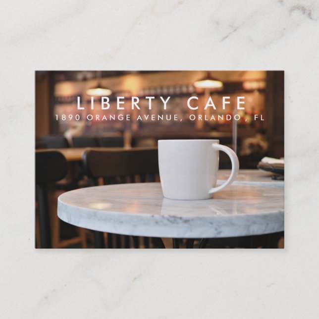 Le carte de visite de café-restaurant libèrent le (Devant)
