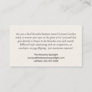 Le Carte de visite de Kenosha Spotlight