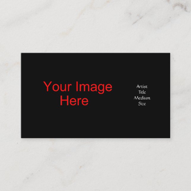 Le carte de visite de l'artiste (Devant)