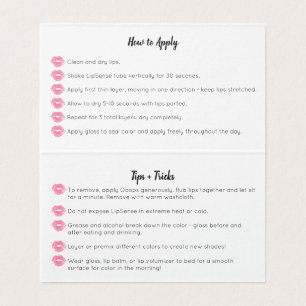 Le carte de visite de Lippies d'aquarelle - des