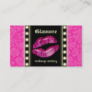 Le carte de visite de maquilleur allume le noir