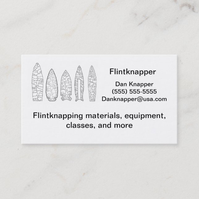 le carte de visite des flintknapper (Devant)