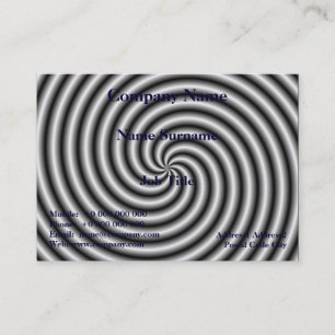 Le Carte de visite du Chubby Le Swirl en noir et b