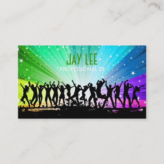 Le carte de visite du DJ de personnes de partie (Devant)
