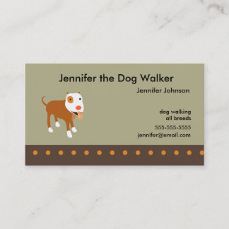 Le carte de visite du marcheur de chien