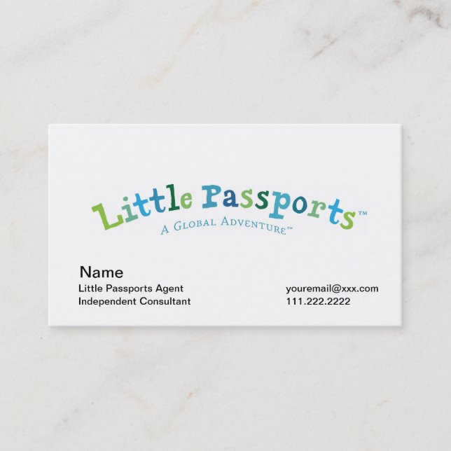Le carte de visite du petit agent de passeports (Devant)
