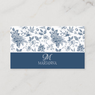 Le Carte de visite Floral Bleu
