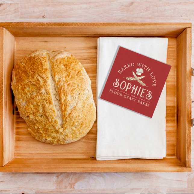 Le Carte de visite rouge de l'Élégant Baker (Créateur téléchargé)