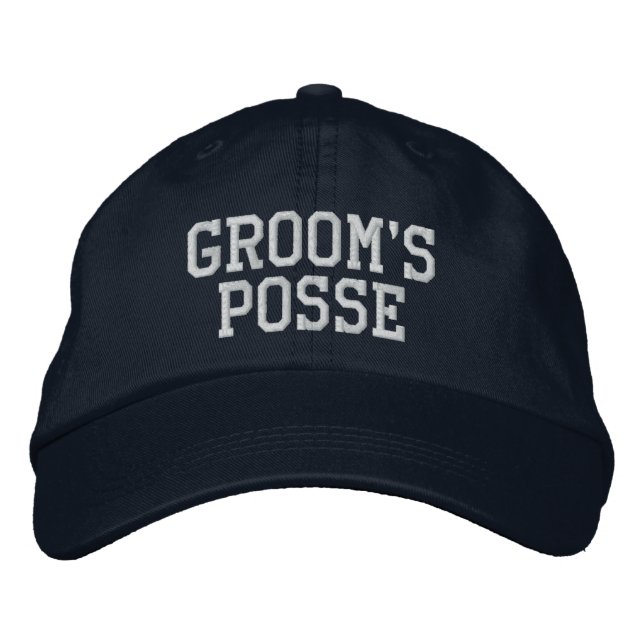 Le Casquette de balle brodé Posse de Groom (Devant)