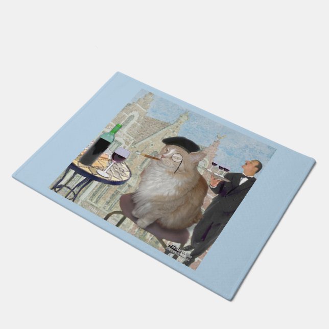 Le Cat du Café Fußmatte (Schrägansicht)