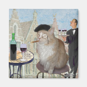 Le Cat du Café Magnet