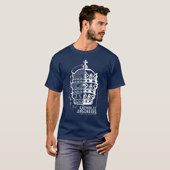 Le catholique machine le T-shirt des hommes de (Devant entier)