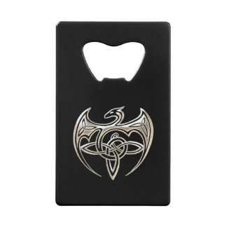 Le Celtic Trine de dragon argenté et noir noue