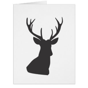 Le cerf Silhouette Silhouette animal sauvage Postc