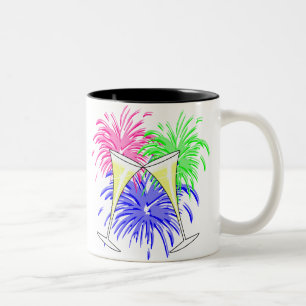 Le Champagne du Nouvel An Et Le Feu Fonctionne Mug