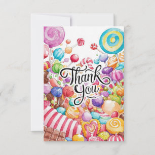 Le charmant petit carte de remerciements Candyland