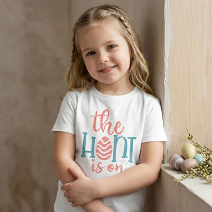 Le Chasse est On T-Shirt Pâques Œuf pour Enfants