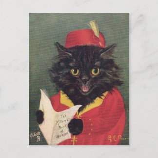 Le Chat chanteur Postkarte