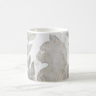 Le Chat d'Argent Carrara Marmor & Silber Effekt Kaffeetasse