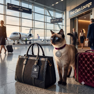 Le Chat d'Argent Französische Silberkatze Custom Gepäckanhänger