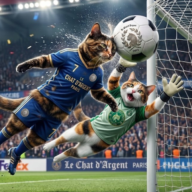 Le Chat d'Argent Paris Fußball | Silberkatze (Champions Forever )