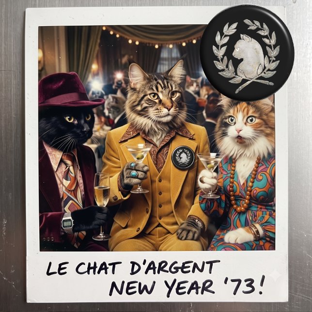 Le Chat d'Argent Paris Vintage Französische Silber Magnet (Von Creator hochgeladen)
