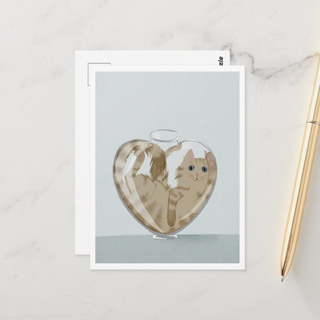 Le Chat de la carte postale (Devant/Arrière en situation)