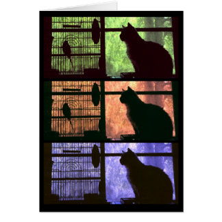 Le chat et l'oiseau - Carte